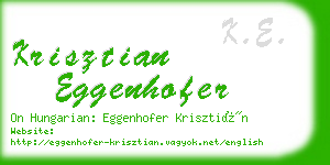 krisztian eggenhofer business card